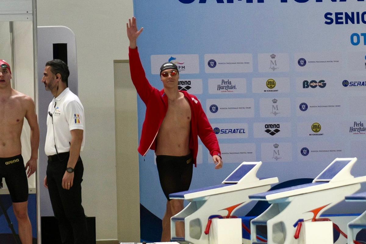 David Popovici, campion național la 100 m liber