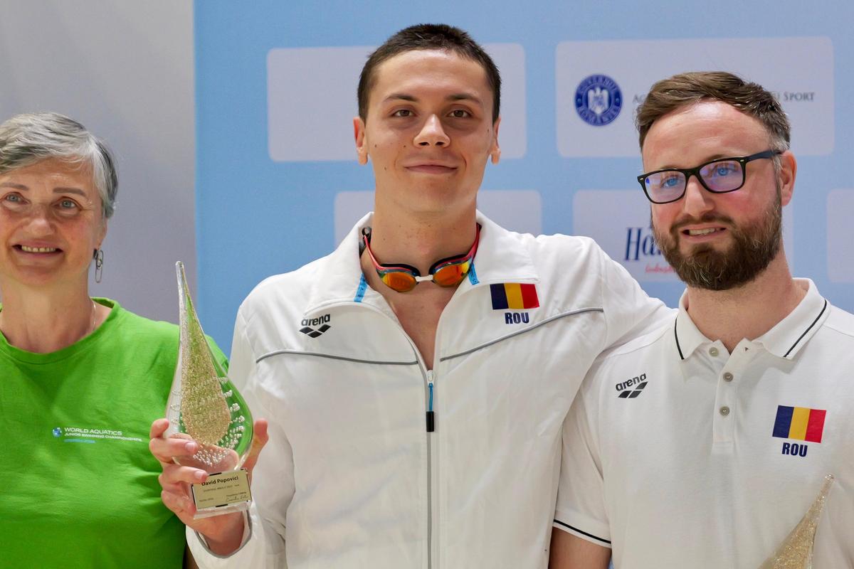 David Popovici, a PATRA medalie de aur la campionatele naționale de la Otopeni » Campionul mondial a scos al 5-lea timp al sezonului