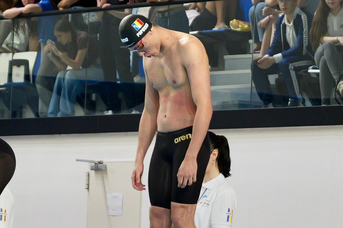David Popovici, campion național la 100 m liber