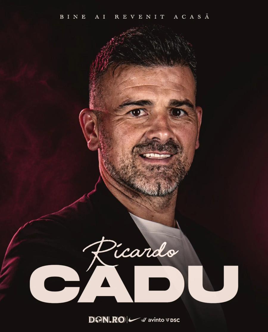 Ricardo Cadu s-a întors la CFR Cluj, ca director sportiv // foto: Facebook Mutare de impact! A semnat înainte de derby-ul CFR Cluj - U Cluj: „Ne bucurăm că te întorci acasă”