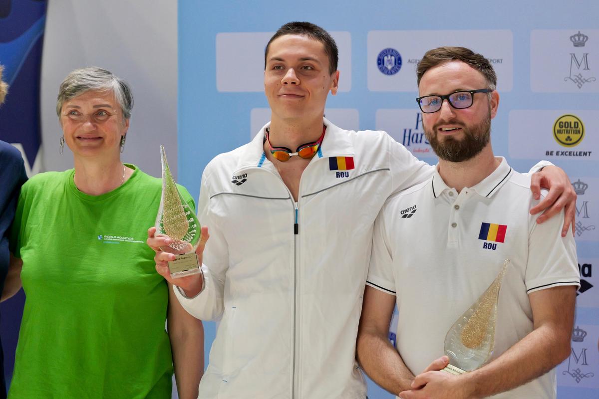 David Popovici, campion național la 100 m liber
