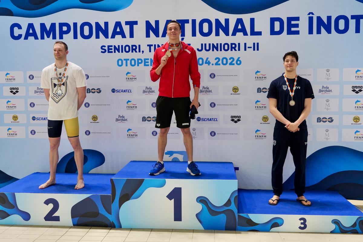 David Popovici, a PATRA medalie de aur la campionatele naționale de la Otopeni » Campionul mondial a scos al 5-lea timp al sezonului