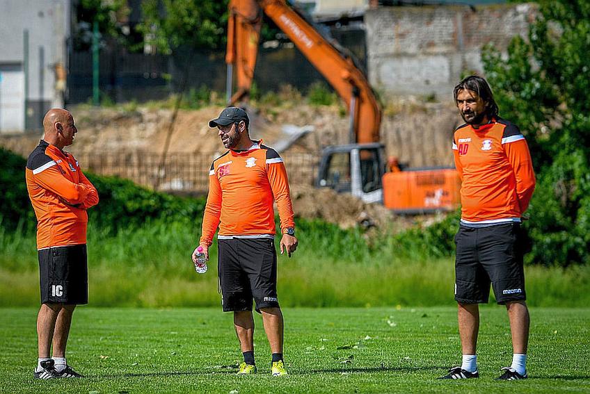 Staff-ul lui Rapid la antrenament // FOTO. facebook.com/FCRapid1923oficial/
