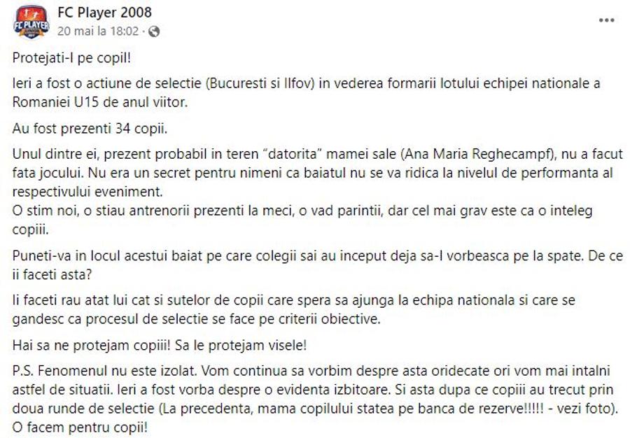 Acuzată că și-a „împins” fiul de 13 ani la lotul U15 al României, Anamaria Prodan răspunde tăios: „Frustrați! Nici nu le dau importanță”