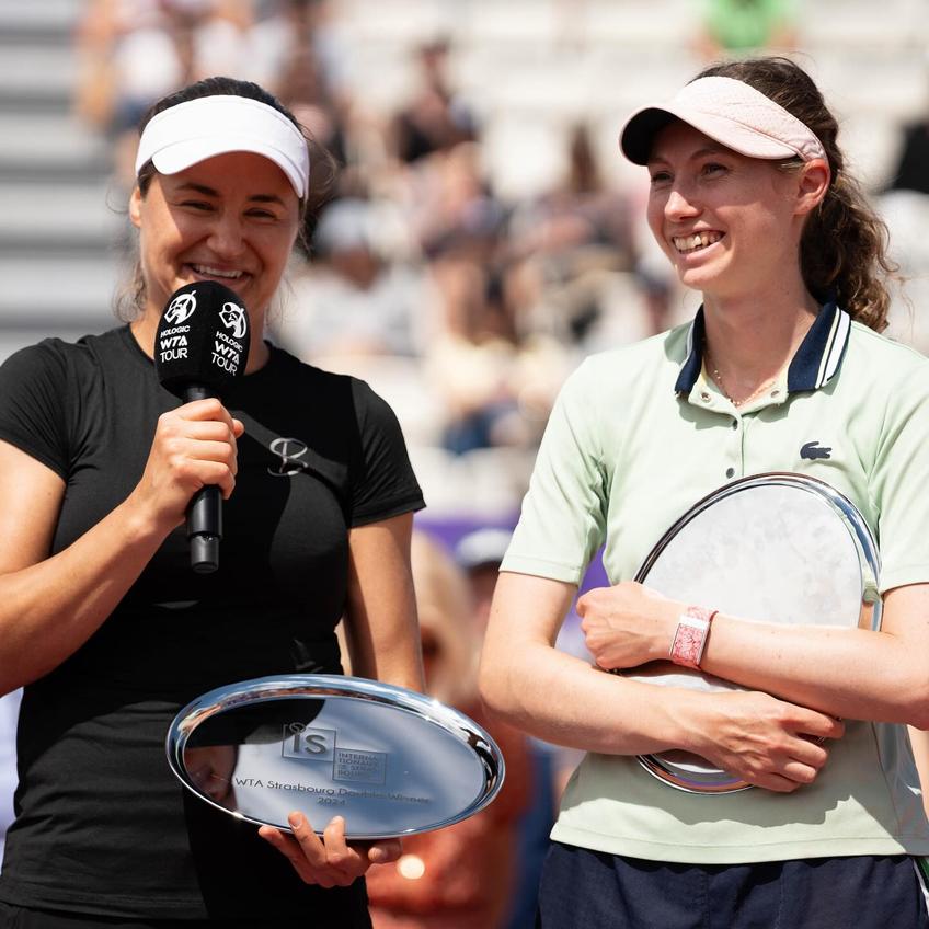 Monica Niculescu și Cristina Bucșa la festivitatea de premieră FOTO Internationaux de Strasbourg