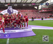 Liverpool a primit trofeul de campioană în Premier League, foto: captură Digi Sport