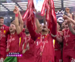 Liverpool a primit trofeul de campioană în Premier League, foto: captură Digi Sport