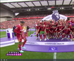 Liverpool a primit trofeul de campioană în Premier League, foto: captură Digi Sport
