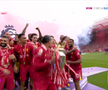Liverpool a primit trofeul de campioană în Premier League, foto: captură Digi Sport