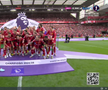 Liverpool a primit trofeul de campioană în Premier League, foto: captură Digi Sport