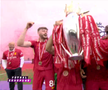 Liverpool a primit trofeul de campioană în Premier League, foto: captură Digi Sport