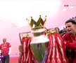 Liverpool a primit trofeul de campioană în Premier League, foto: captură Digi Sport