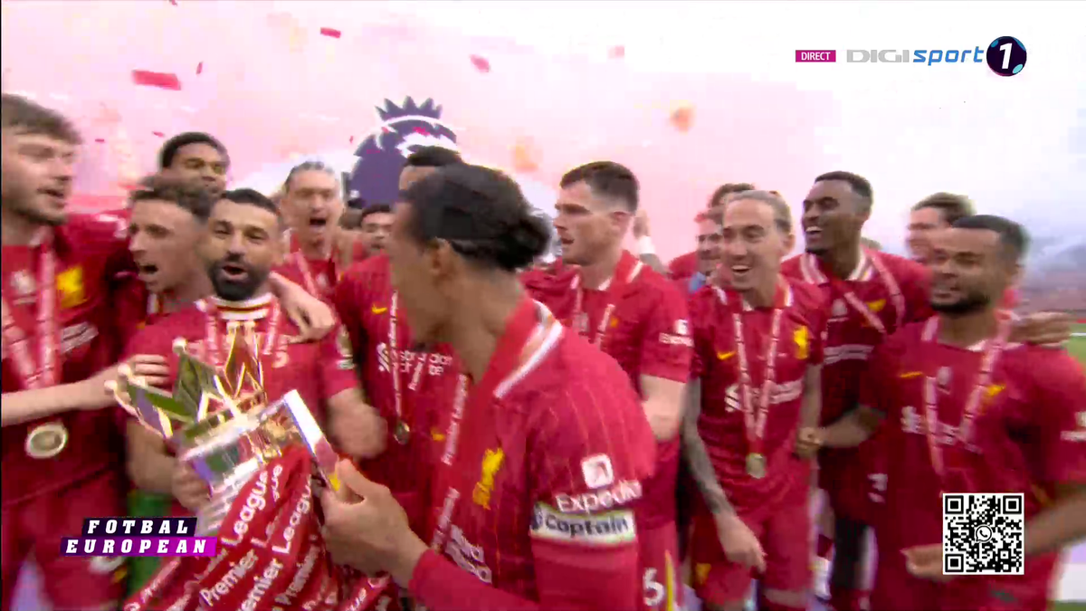 Liverpool a primit trofeul de campioană în Premier League