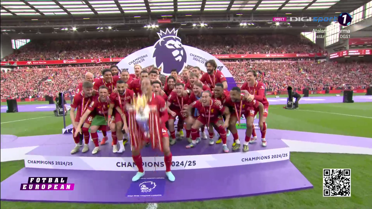 Liverpool a primit trofeul de campioană în Premier League