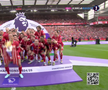 Liverpool a primit trofeul de campioană în Premier League, foto: captură Digi Sport