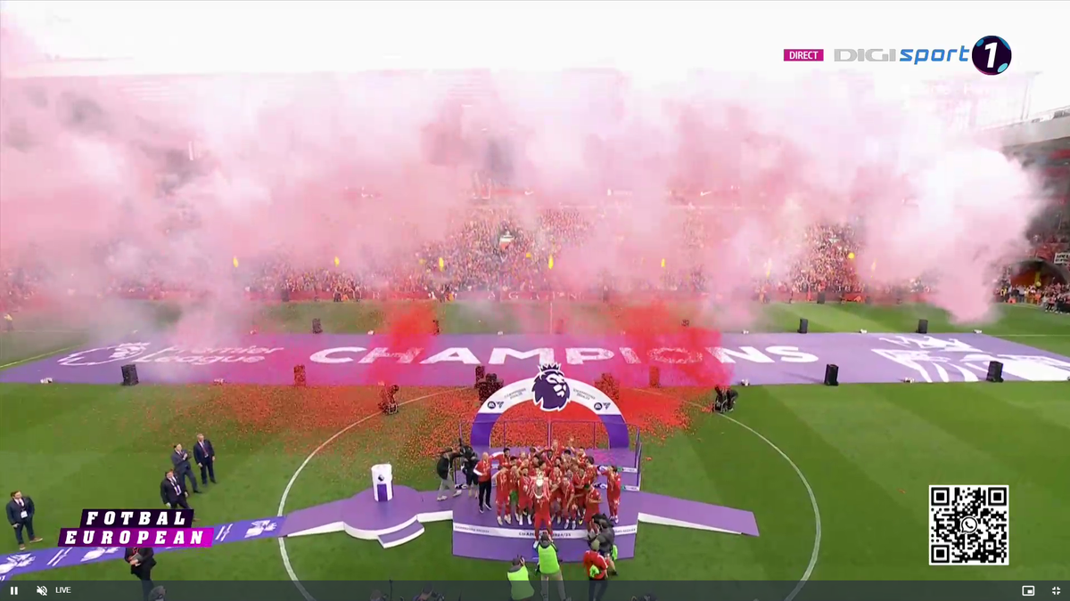 Liverpool a primit trofeul de campioană în Premier League