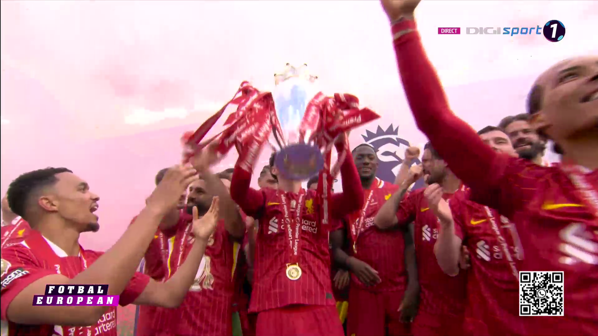 Liverpool a primit trofeul de campioană în Premier League
