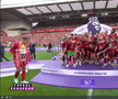 Liverpool a primit trofeul de campioană în Premier League, foto: captură Digi Sport