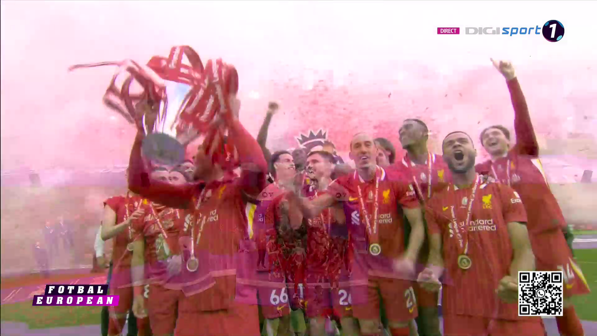 Liverpool a primit trofeul de campioană în Premier League