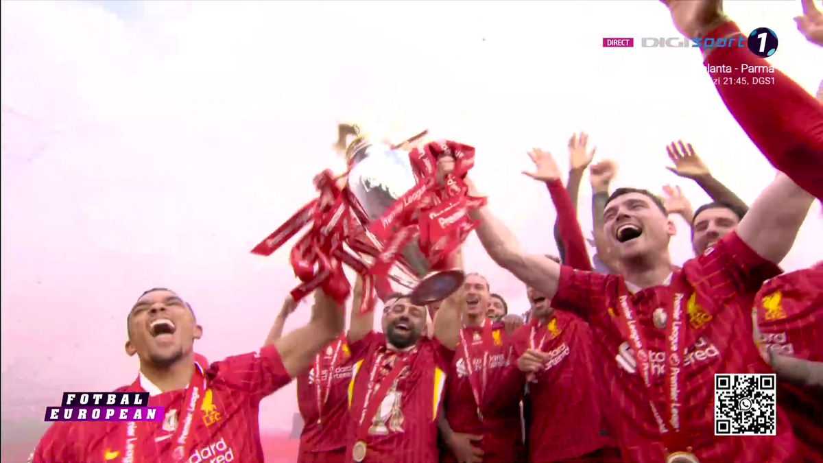 Liverpool a primit trofeul de campioană în Premier League
