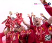 Liverpool a primit trofeul de campioană în Premier League, foto: captură Digi Sport