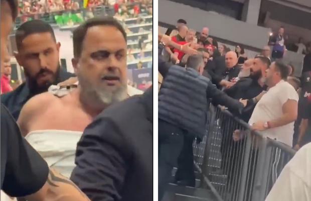 Controversatul Evangelos Marinakis, „șifonat” în timpul finalei Euroligii » Scandal cu omul implicat în „Predatorgate”