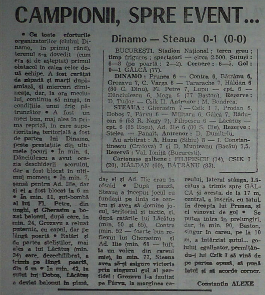 Cronica meciului din 1996 DINAMO - FCSB. Premieră în istoria derby-urilor » Cade recordul din 1996