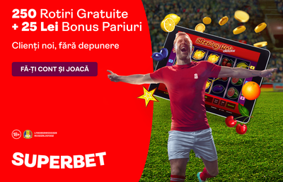 Vezi ce rapid obții 25 Lei Pariu Gratuit și 250 Free Spins Sizzling Hot de la Superbet.ro