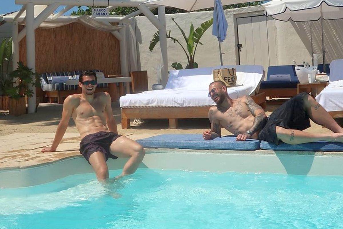 Lux și opulență  » Denis Alibec, vacanță „fierbinte” pe Coasta de Azur, alături de Ianis Hagi și Tudor Băluță