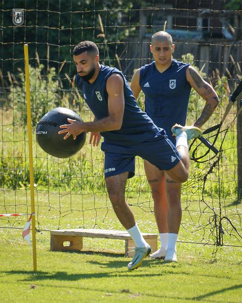 Bahassa și Bauza se pregătesc intens în cantonamentul din Germania FOTO: FCU Craiova