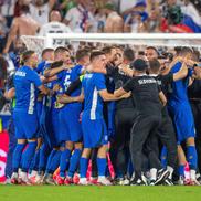 Bucuria Sloveniei după meciul cu Anglia / Sursă foto: Imago Images