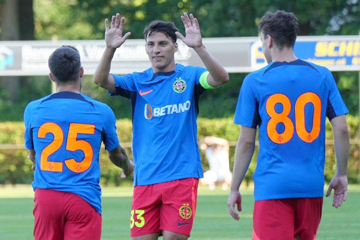 FCSB s-a distrat în primul amical din Olanda, 8-0 cu Apeldoorn. Foto: Instagram @fcsbofficial