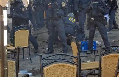 Prăpăd în Munchen, suporterii Serbiei s-au bătut cu poliția! Imagini șocante
