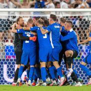 Bucuria Sloveniei după meciul cu Anglia / Sursă foto: Imago Images