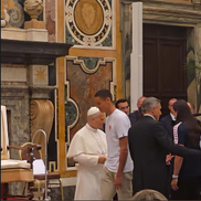 David Popovici, în vizită la Papa