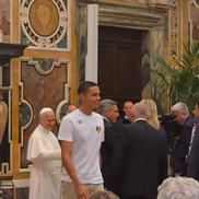 David Popovici, în vizită la Papa