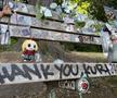 Banca din Seattle unde fanii vin și lasă obiecte în memoria lui Kurt Cobain FOTO: Ionuț Iordache (GSP)