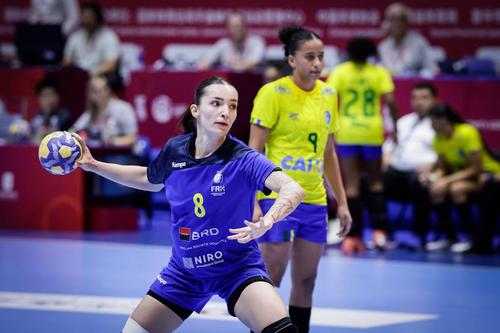 Teodora Damian, 10 goluri împotriva Braziliei/Foto: Facebook (FRH - Federația Română de Handbal)