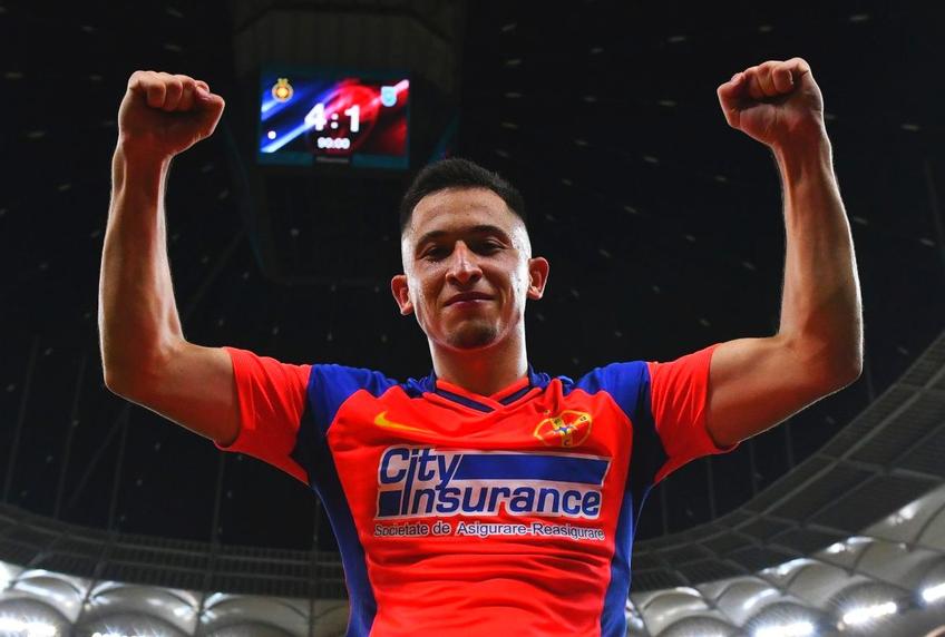 FCSB a învins-o pe CS Universitatea Craiova, scor 4-1. Olimpiu Moruțan (22 de ani) a marcat un gol senzațional și a fost binedispus la interviurile de după meci.