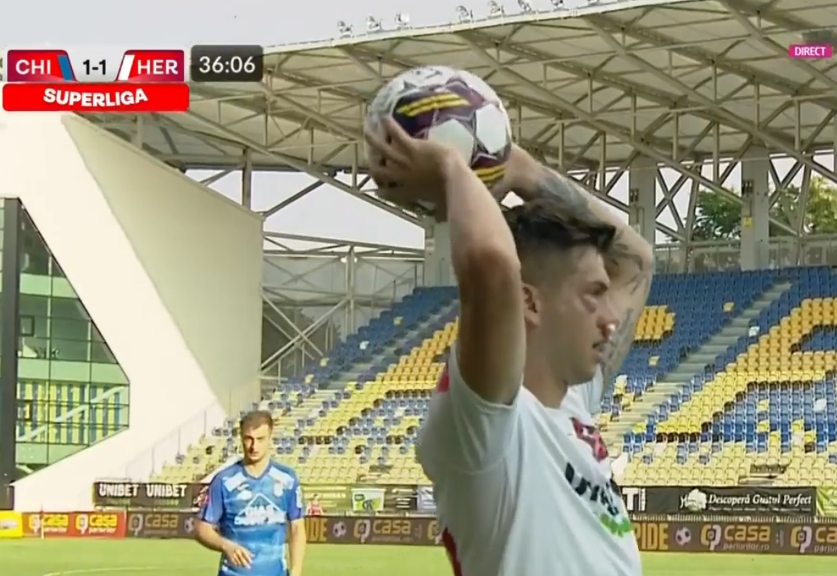 Atenție, imagini dure în Liga 1: hemoragie nazală și hematom pronunțat după o lovitură nesancționată de arbitri