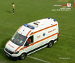 Accidentare horror a tușierului la Metaloglobus - Petrolul. FOTO: captură Prima Sport