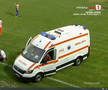 Accidentare horror a tușierului la Metaloglobus - Petrolul. FOTO: captură Prima Sport