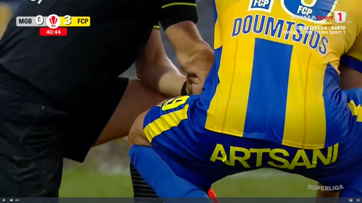 Accidentare horror a tușierului la Metaloglobus - Petrolul