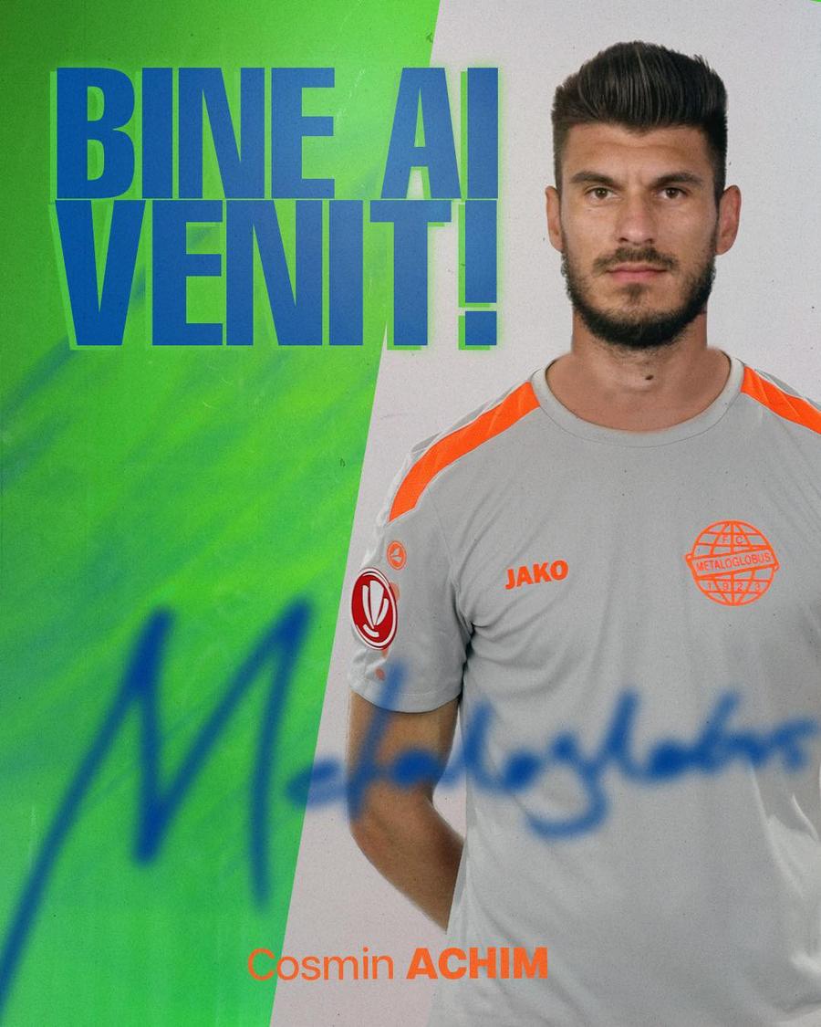 Cosmin Achim, prezentat la Metaloglobus Jucătorul suspendat un an pentru că a pariat pe echipa lui, prezentat în Superliga