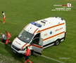 Accidentare horror a tușierului la Metaloglobus - Petrolul. FOTO: captură Prima Sport