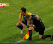 Accidentare horror a tușierului la Metaloglobus - Petrolul. FOTO: captură Prima Sport