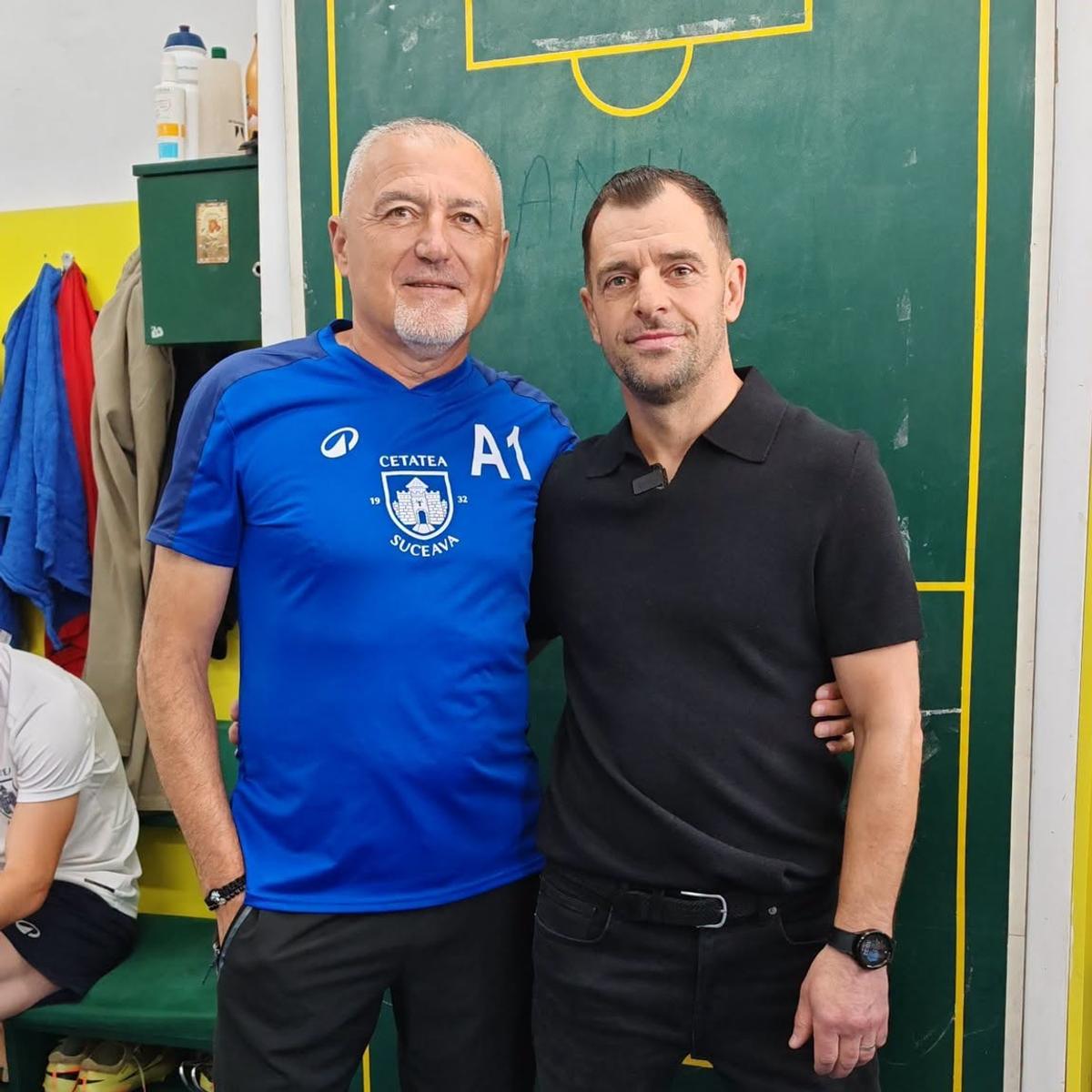 Petre Grigoraș și Dorin Semeghin, din nou față în față după 18 ani de la „Du-te, bă, la șah!” // foto: Facebook Cetatea Suceava