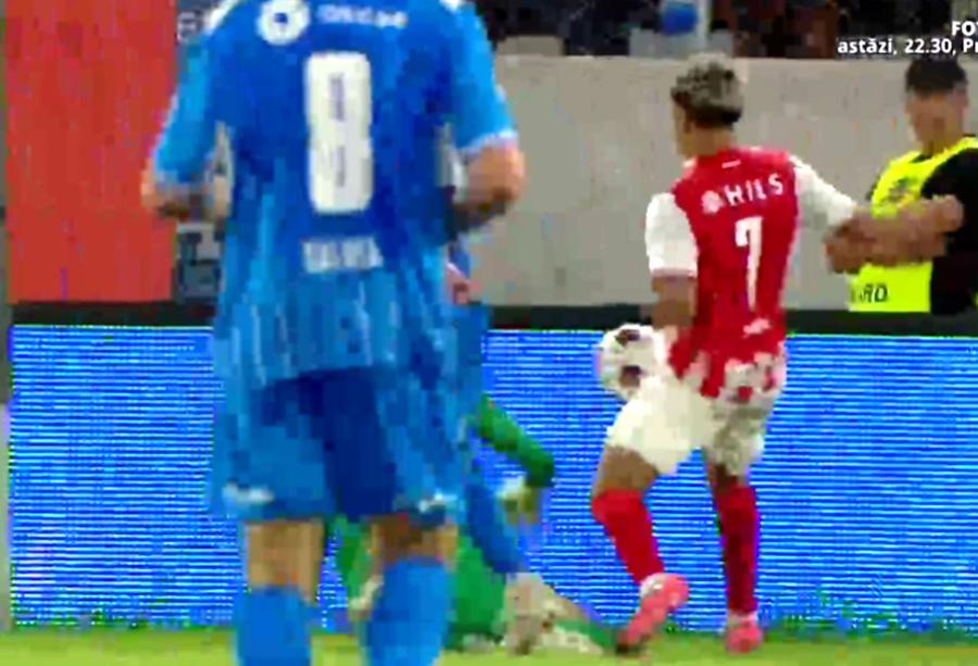 Mingea l-a lovit pe Musi în brațul / mâna stâng(ă) 4 faze delicate de arbitraj în Dinamo - Universitatea Craiova: gol anulat, eliminare, gol validat, penalty!