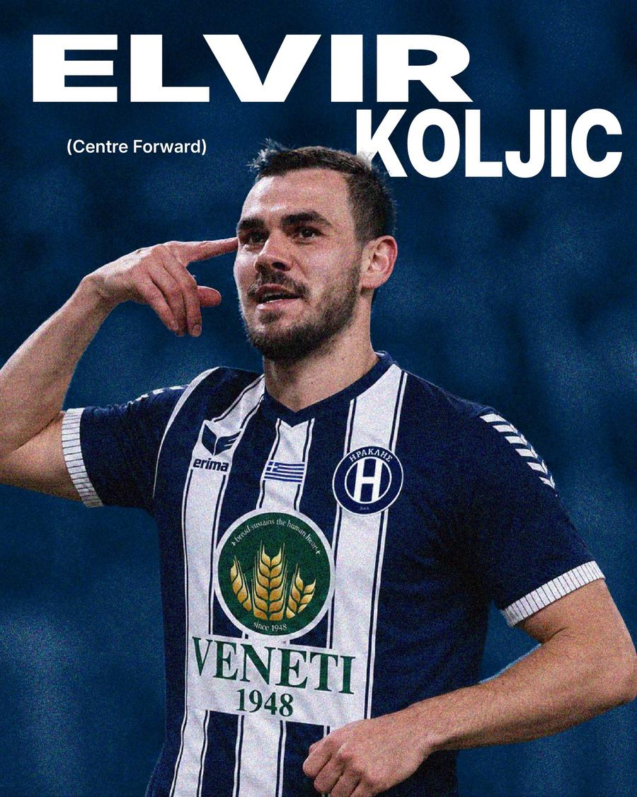 Elvir Koljic, prezentat oficial la Iraklis Salonic // foto: facebook @Iraklis FC Elvir Koljic a fost prezentat oficial la nou-promovată: „Succes în alb-albastru!”