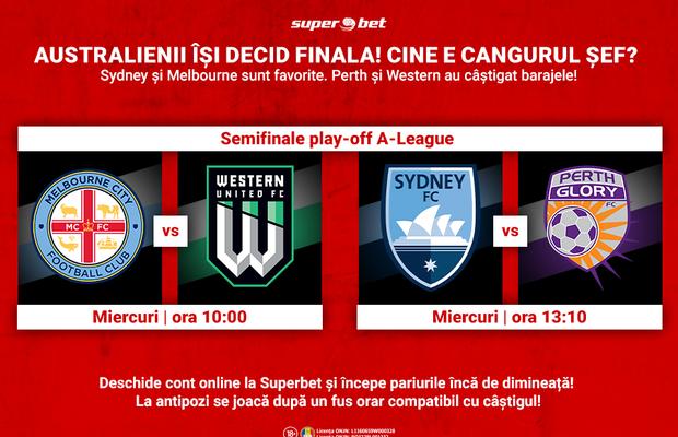 Cine se trezește de dimineață, departe ajunge. Pariază la Superbet pe semifinalele campionatului australian de fotbal!